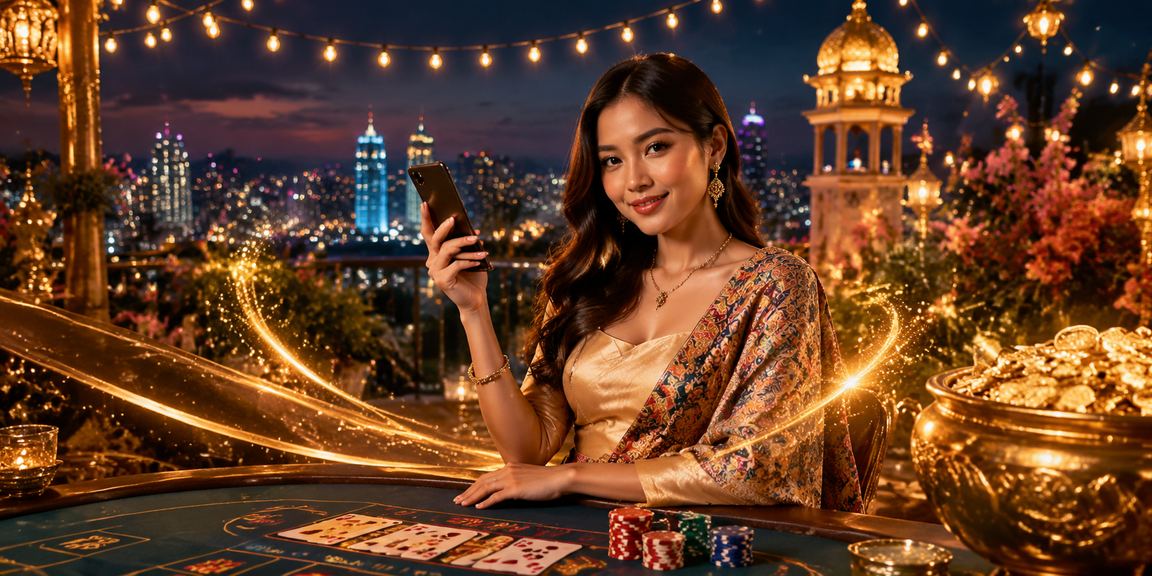 Pemain menikmati permainan Baccarat live dalam suasana mewah di Seremban, Malaysia